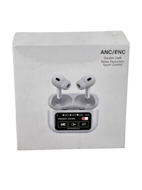 ANC/ENC Headphone Earbuds with Touch Display Charging Case - Noise Cancelling